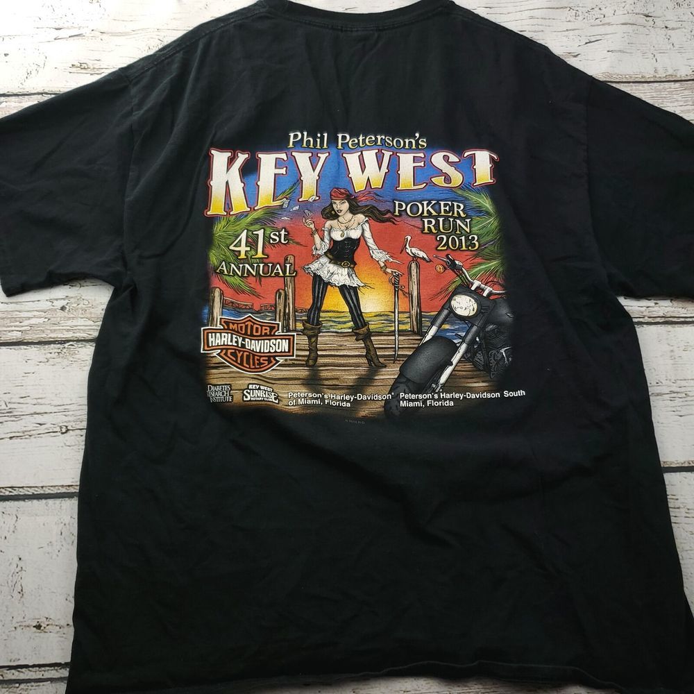 Harley Davidson Key West Poker Run T-Shirt XL